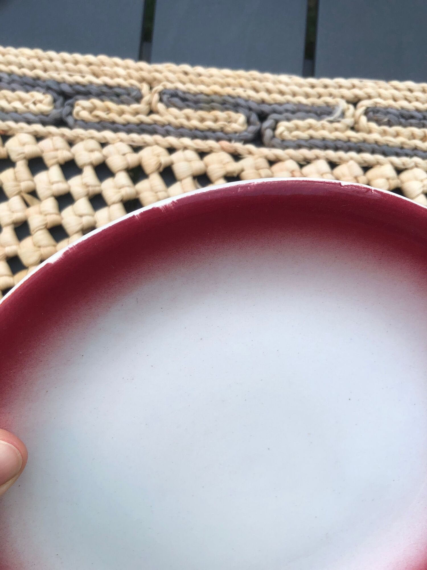 Set of 6 vintage desert plates Moulin des loups Orchies