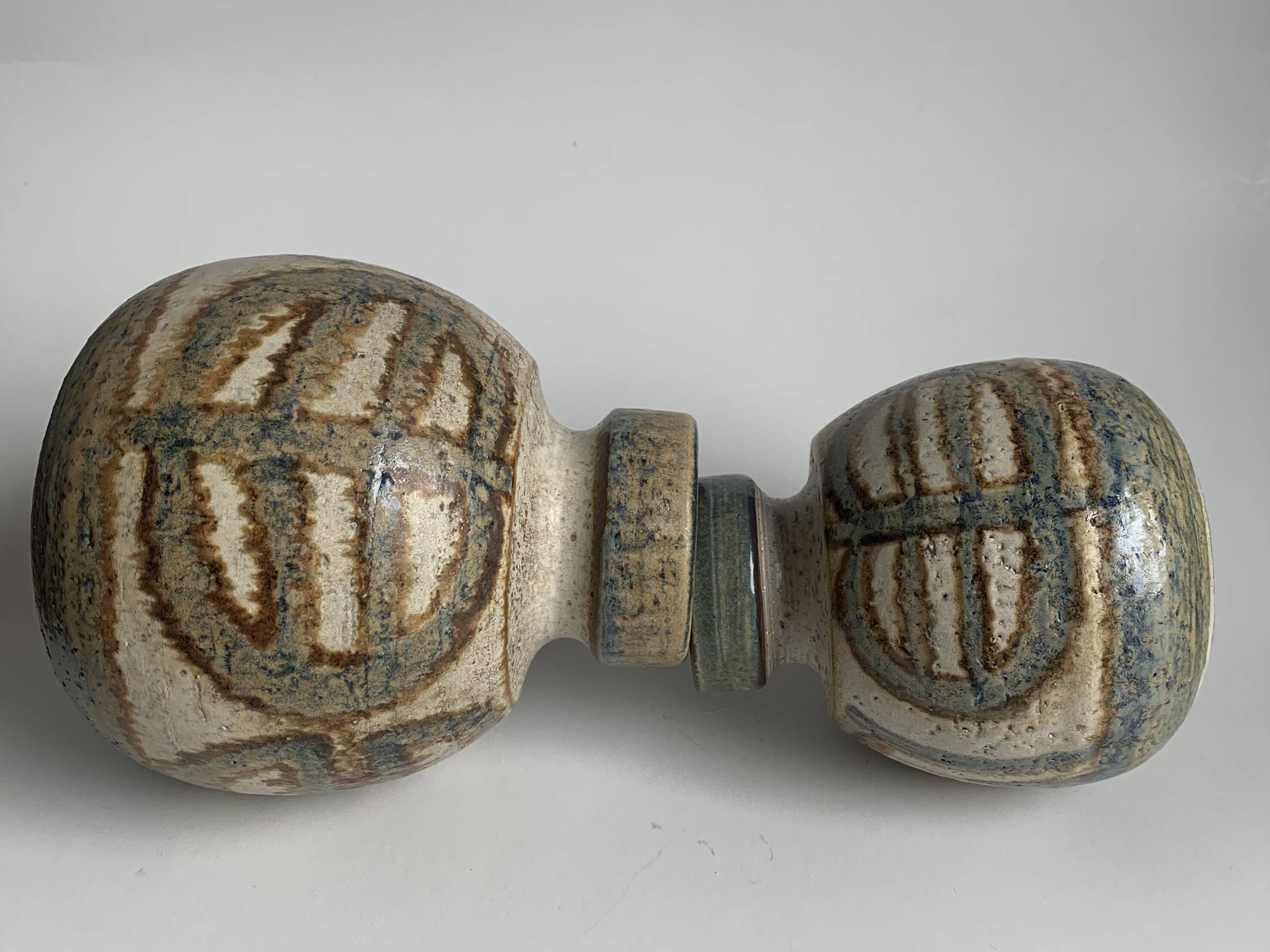 Set of 2 Mid-Century Danish Ceramic Studio Vase from Søholm, 1960s