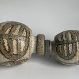 Set of 2 Mid-Century Danish Ceramic Studio Vase from Søholm, 1960s