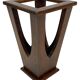 Brutalist design umbrella stand holder 60's wood