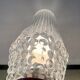 Small vintage bedside lamp in molded glass - 1950s