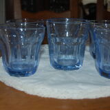 6 Vintage blue glasses