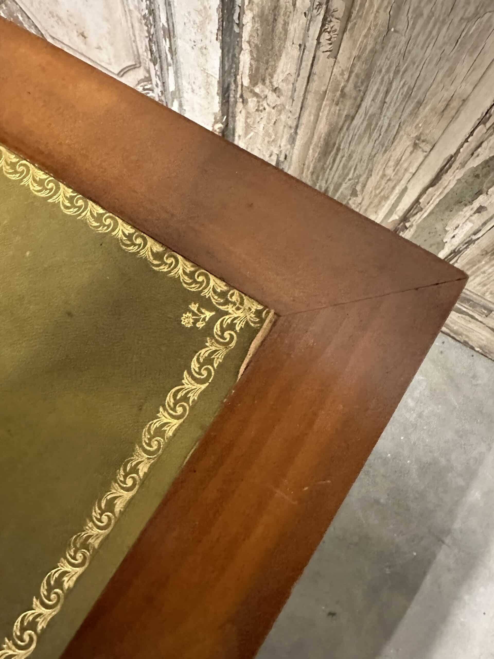 Louis XVI style flat desk in cherry wood from around 1960.