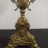 Pair of brass lamps at the end of the 19th century
