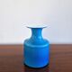 Arrangement of 3 blue glass 'Carnaby' vases by Per Lütken for Holmegaard, Denmark 1960's