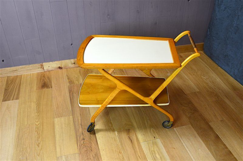 Scandinavian trolley in blond cherry 1960