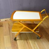 Scandinavian trolley in blond cherry 1960