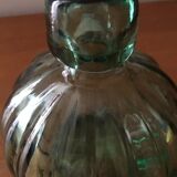 Smoked green transparent glass vase