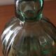 Smoked green transparent glass vase