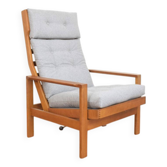 Mid-Century Danish Oak Armchair by Leif Alring for Madsen & Schubell, 1960s