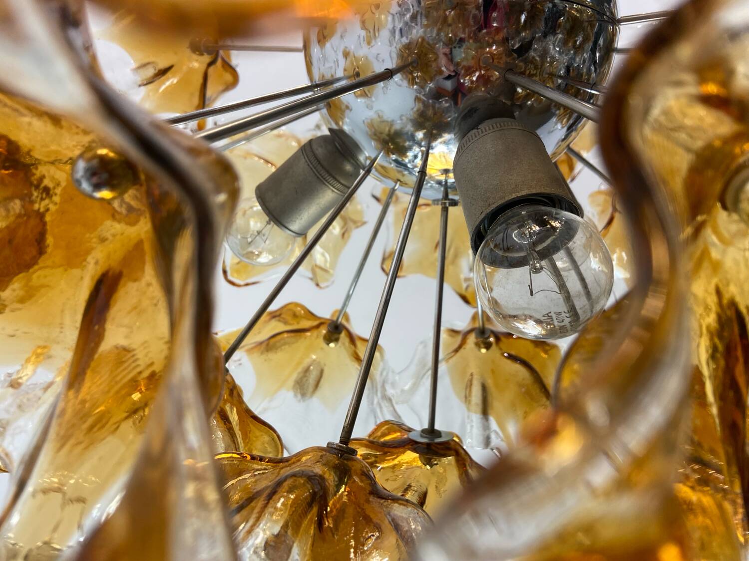 Lustre Spoutnik en verre de Murano