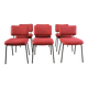 Set of 6 vintage modernist chairs by André Simard, Airborne 1960.