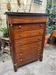 Empire chest of drawers in mahogany and black marble, 19th century