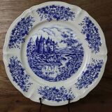Plat rond vintage Sarreguemines modèle Castle