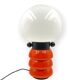 Lampe de table orange space age, F.lli Faver Italie, années 1970