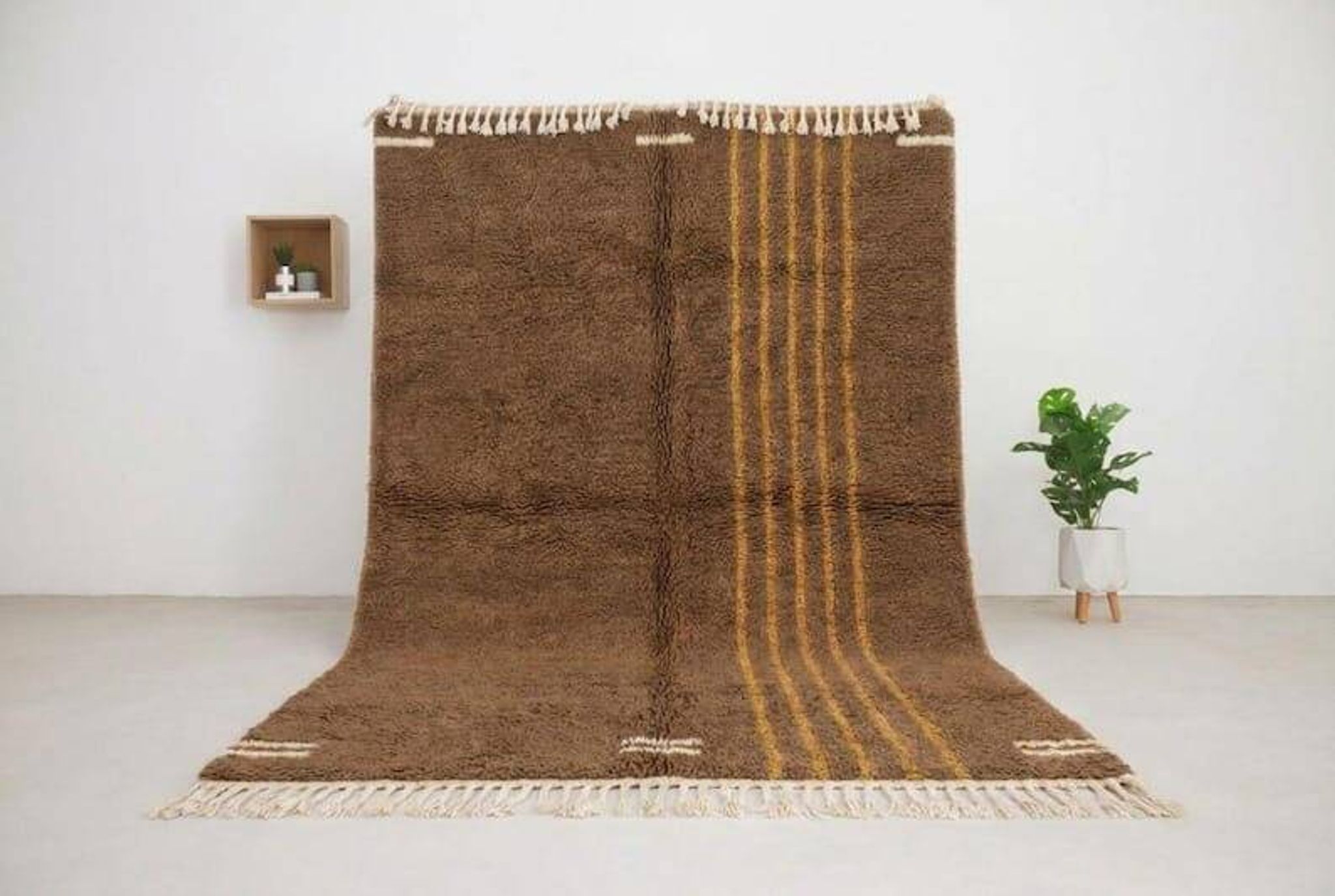 Tapis berbère en laine naturelle tissé main traditionnelle 2,5/3,5 m