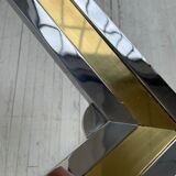 Table basse chrome laiton