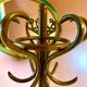 Coat rack on curved wooden stand, Baumann or Thonet style parrot