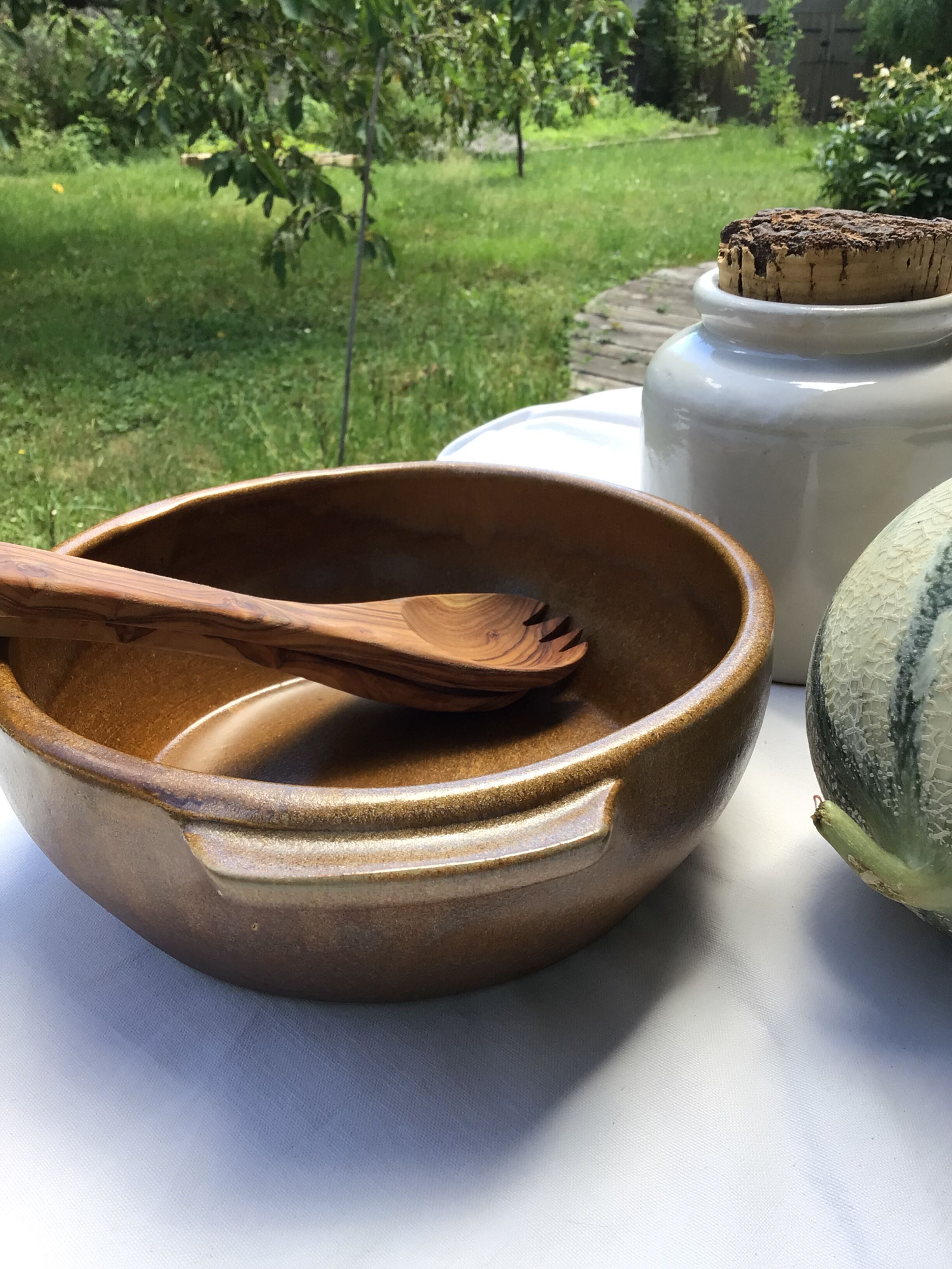 Bowl cut sandstone Digoin diameter 22cm