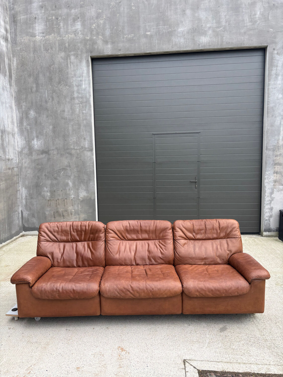 DS-66 Sofa in brown leather – 3-seater – Swiss vintage design
