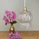 Vintage molded glass globe pendant light