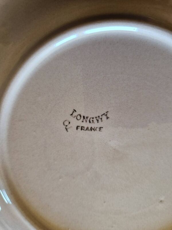 Set de 6 assiettes à poisson en faience de Longwy