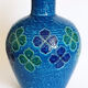 Blue vase 60s Aldo Londi Italy