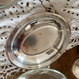 Silver oval serving dish