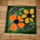 Rattan And Ceramic Dining Room Table Audoux Minnet attribution