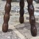 Tripod stool with spool legs