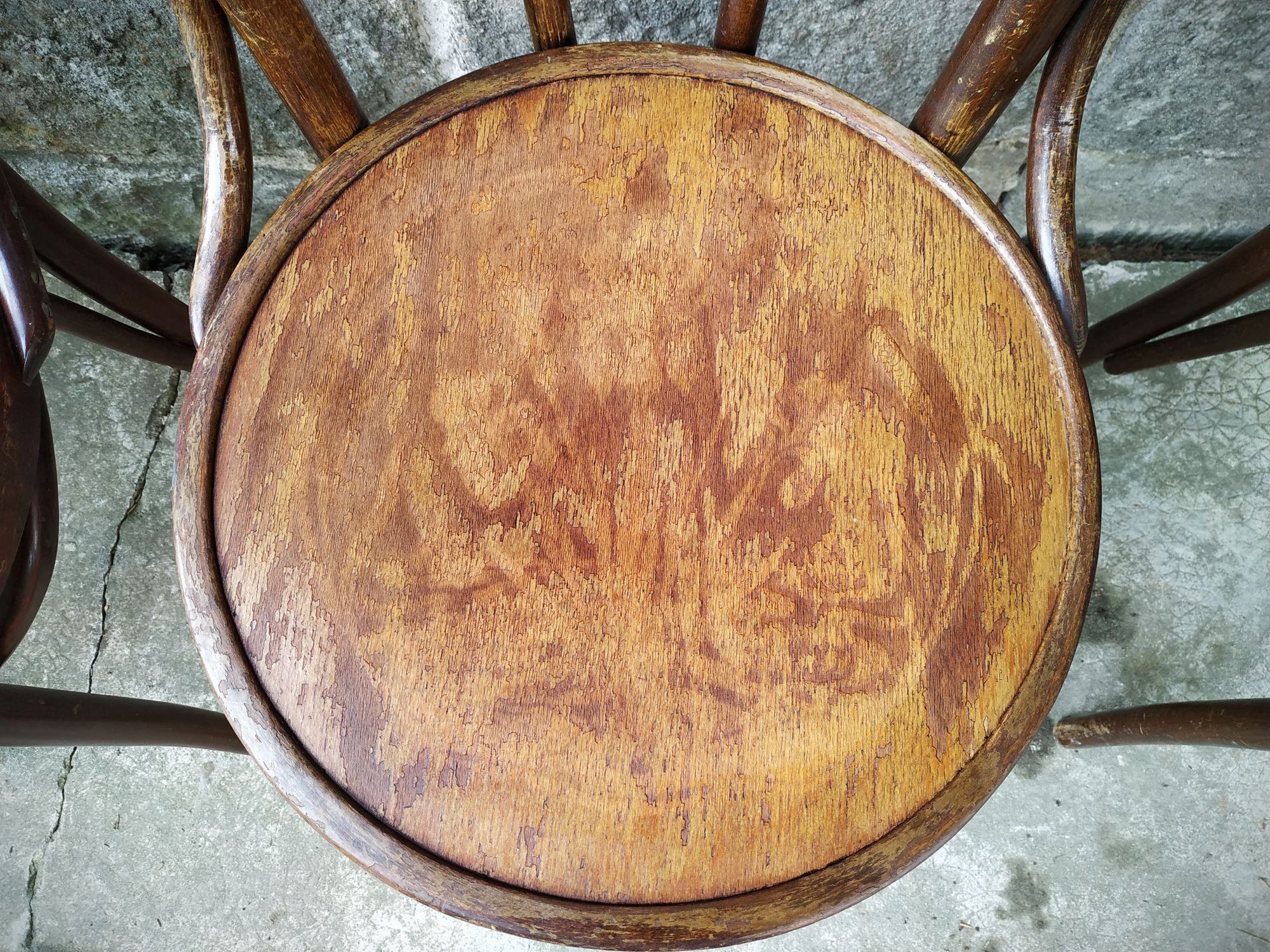 Series of four bistro chairs