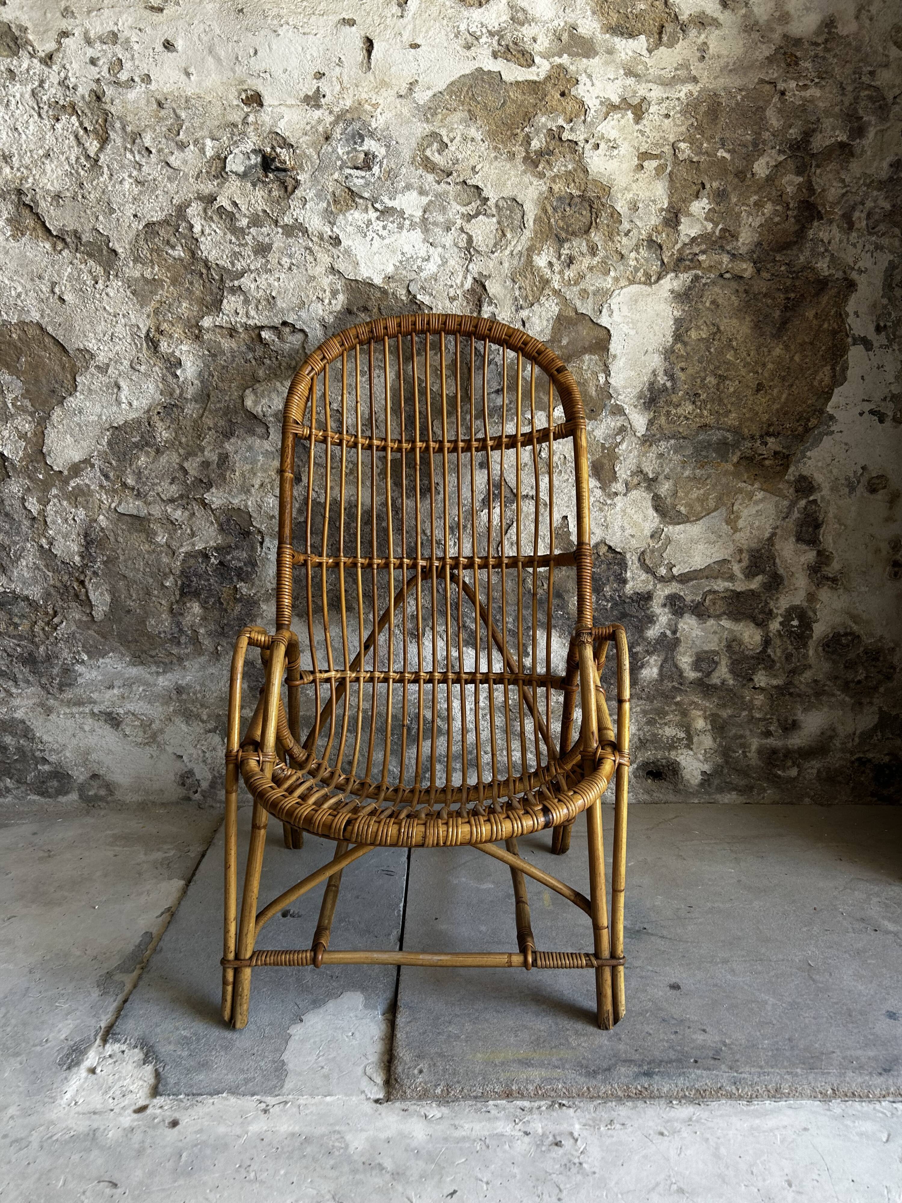rattan armchair