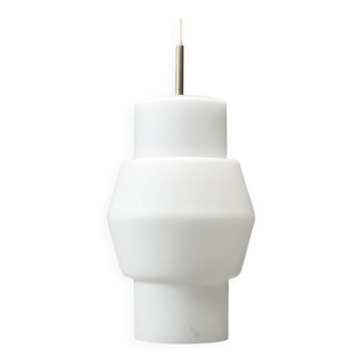 Designer pendant light in white opaline, Philips - 1960s