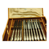 12 silver-plated metal knives by Félix Frères