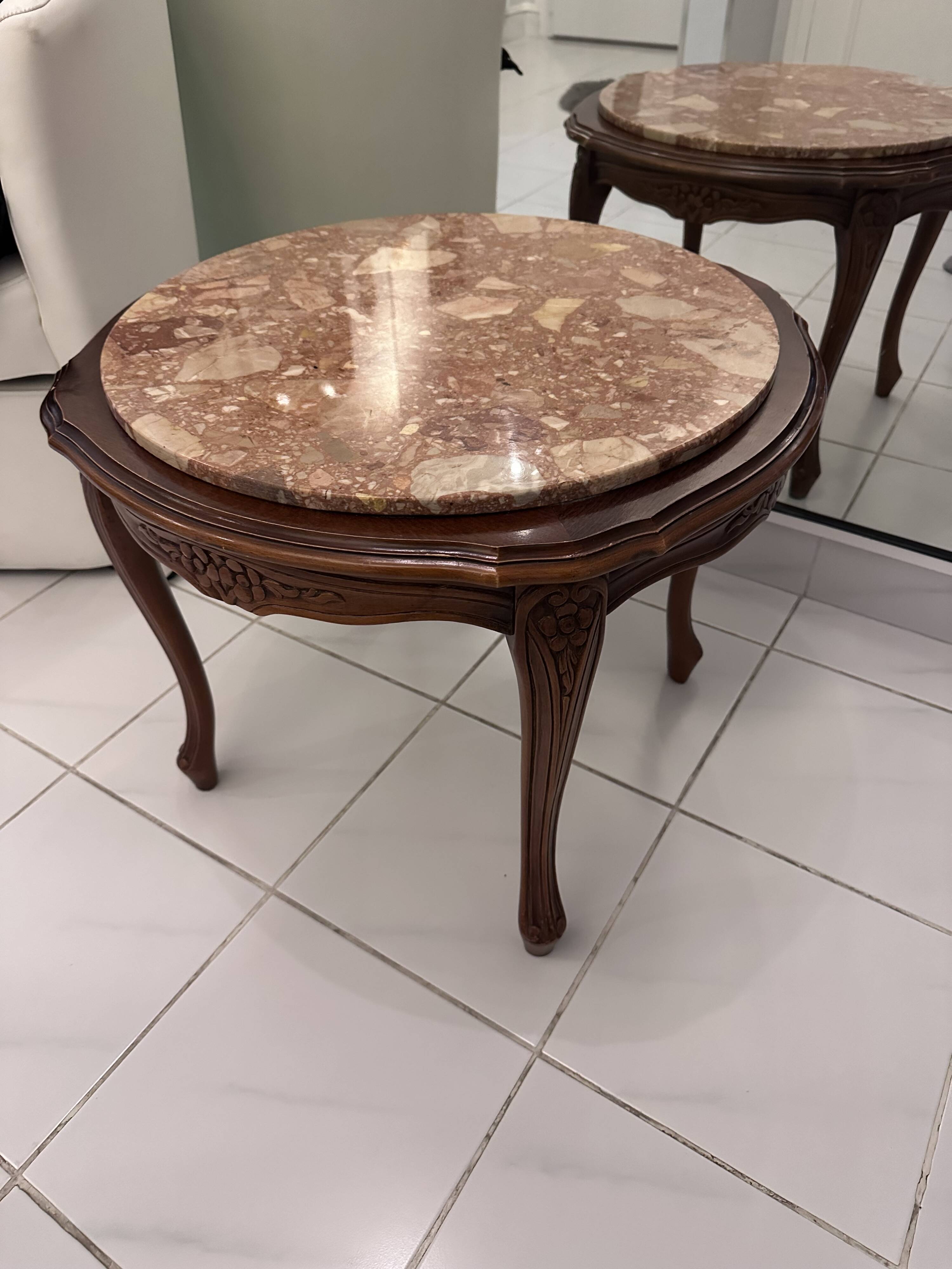 Antique carved wooden gueridon