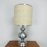 70s space age lamp, chrome and brushed aluminum