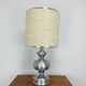 70s space age lamp, chrome and brushed aluminum