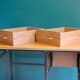 Bureau enfant formica marron