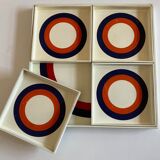 Set of 5 trays target Prisunic design 1960