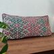 Moroccan Kilim Cushion Vintage green and red