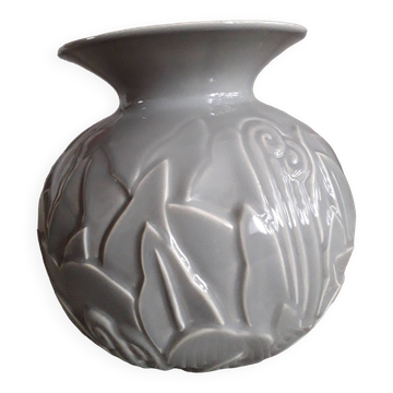 Art-deco vase with floral motif