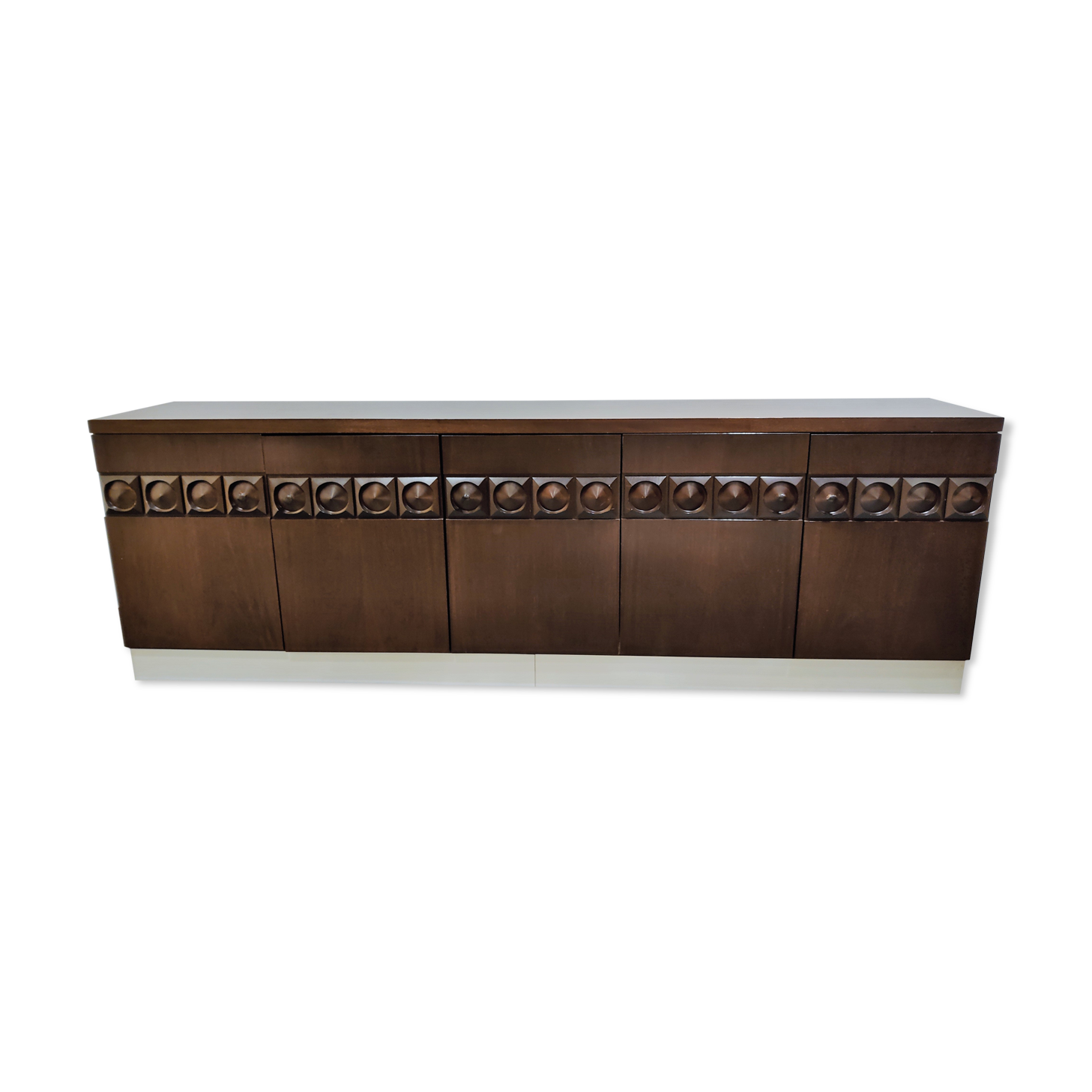 Graphical brutalist credenza, 1970s