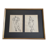 Fernand Léger, Framed typographic reproduction, gilded frame, 39 x 31 cm