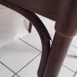 Curved wood bistro table