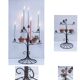 Vintage seven-light terracotta metal candlestick