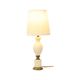 Vintage Empire Alabaster Brass Table Lamp White Lampshade 38cm