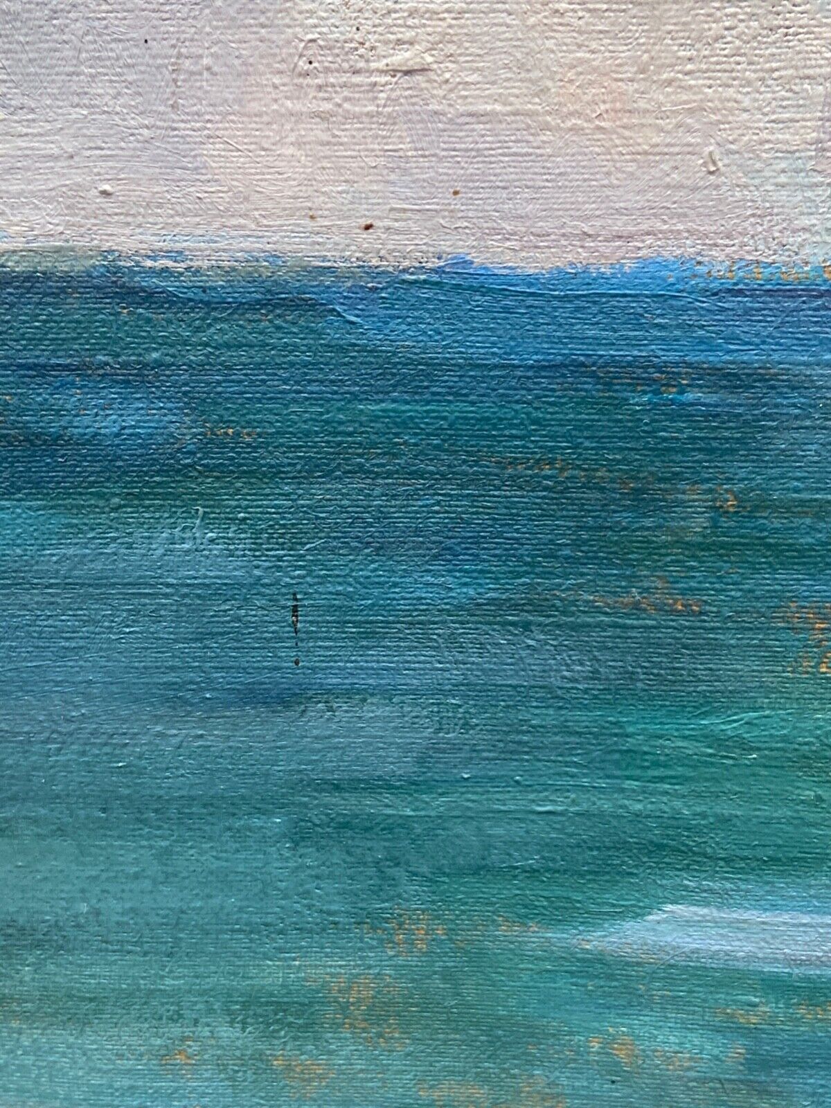 Oil on canvas suzanne payen binet landscape seaside rocky coast