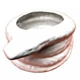 Planter / Decorative pot Snake shape White ceramic