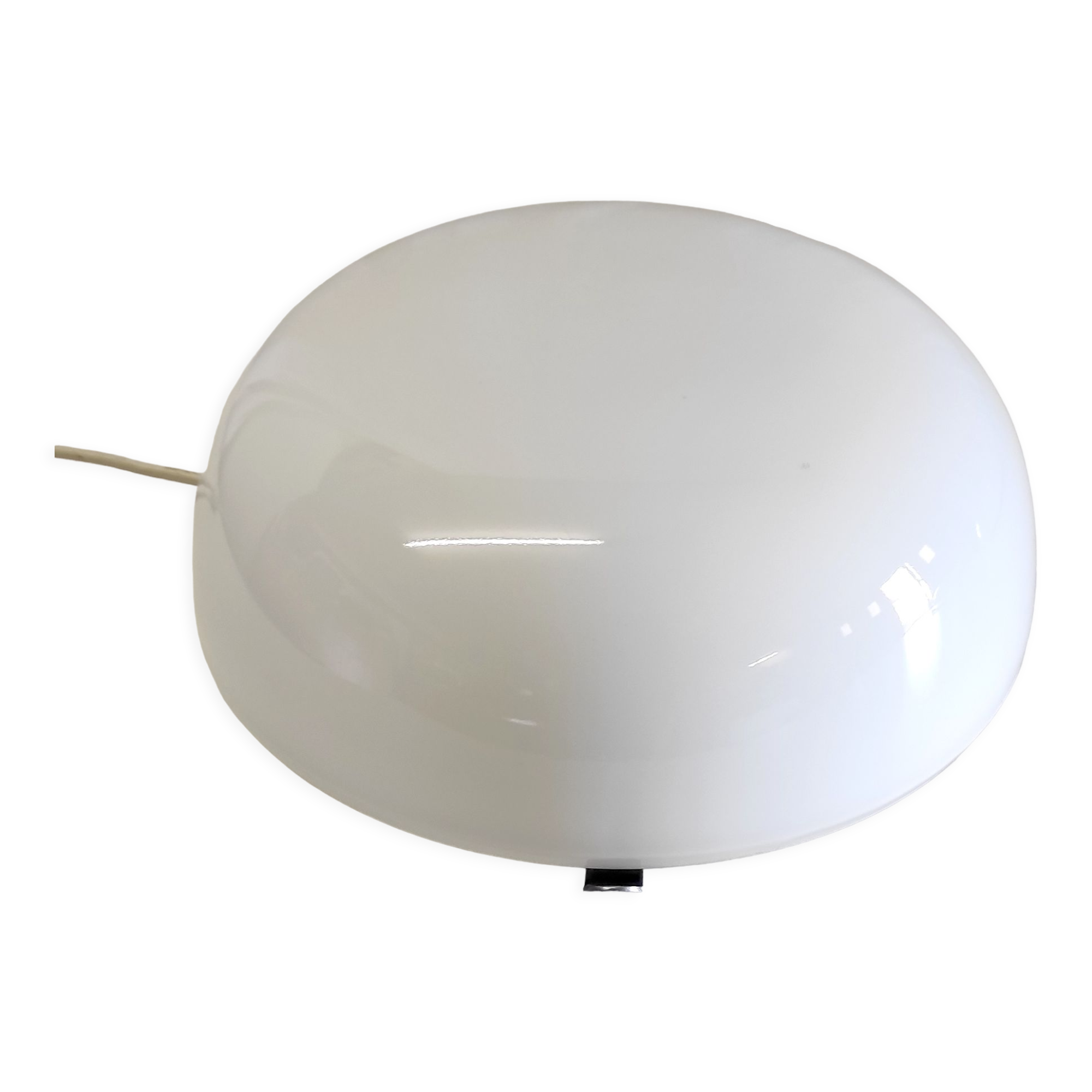 Wall lamp/ceiling lamp design round globe in opaline glass choisylux diam. 25 cm – 60s/70s