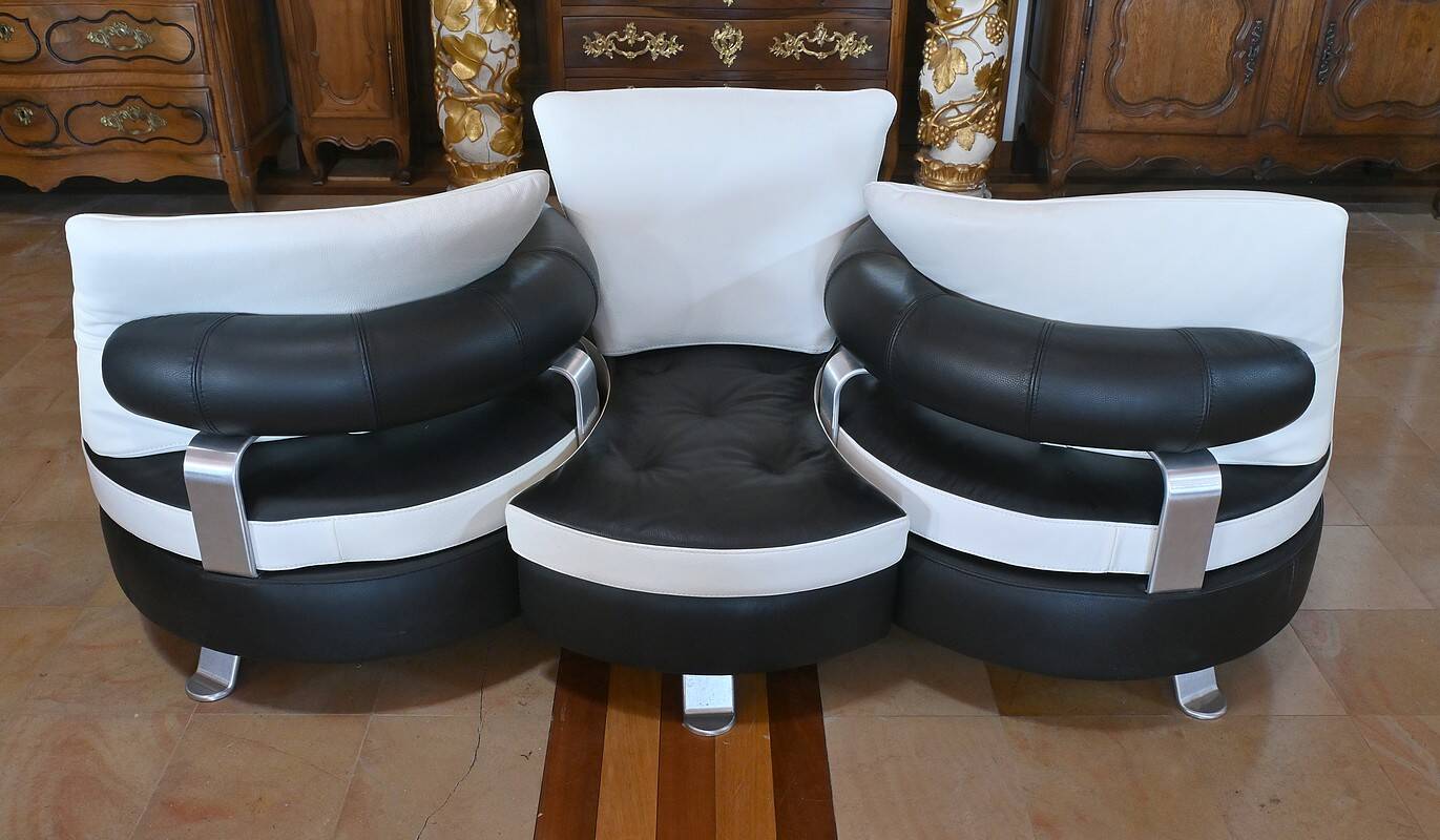 3-seater sofa by Mario Spinelli, signed Formenti, Italy – 1980